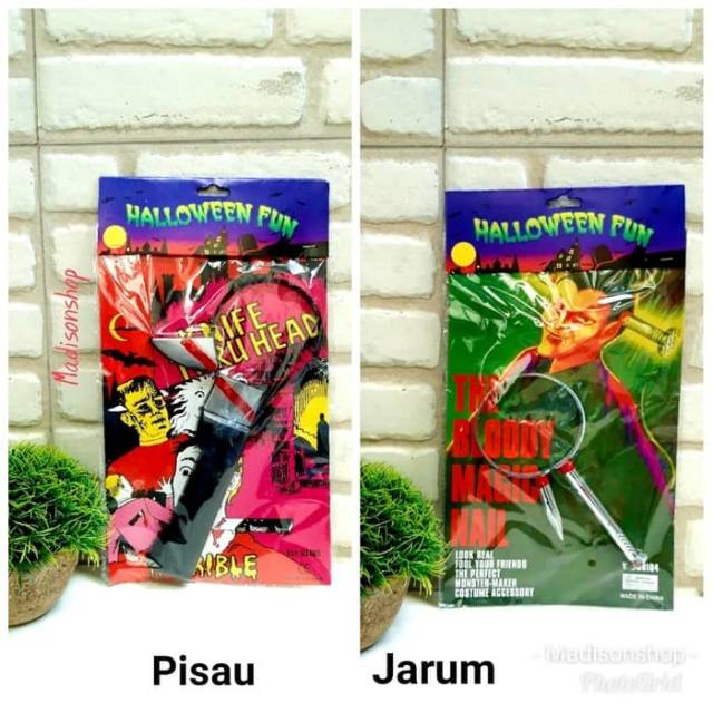 BANDO PISAU PAKU KECIL BANDO HANTU SERAM COSPLAY AKSESORIES RAMBUT