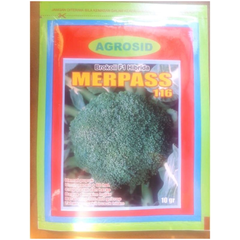 Benih Brokoli F1 Hibrida MERPASS 116 AGROSID 10 Gram/ Bibit Brokoli MERPASS 116 AGROSID
