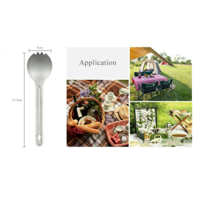 Edcgear sendok garpu titanium spoon fork ultralight outdoor camping adventure