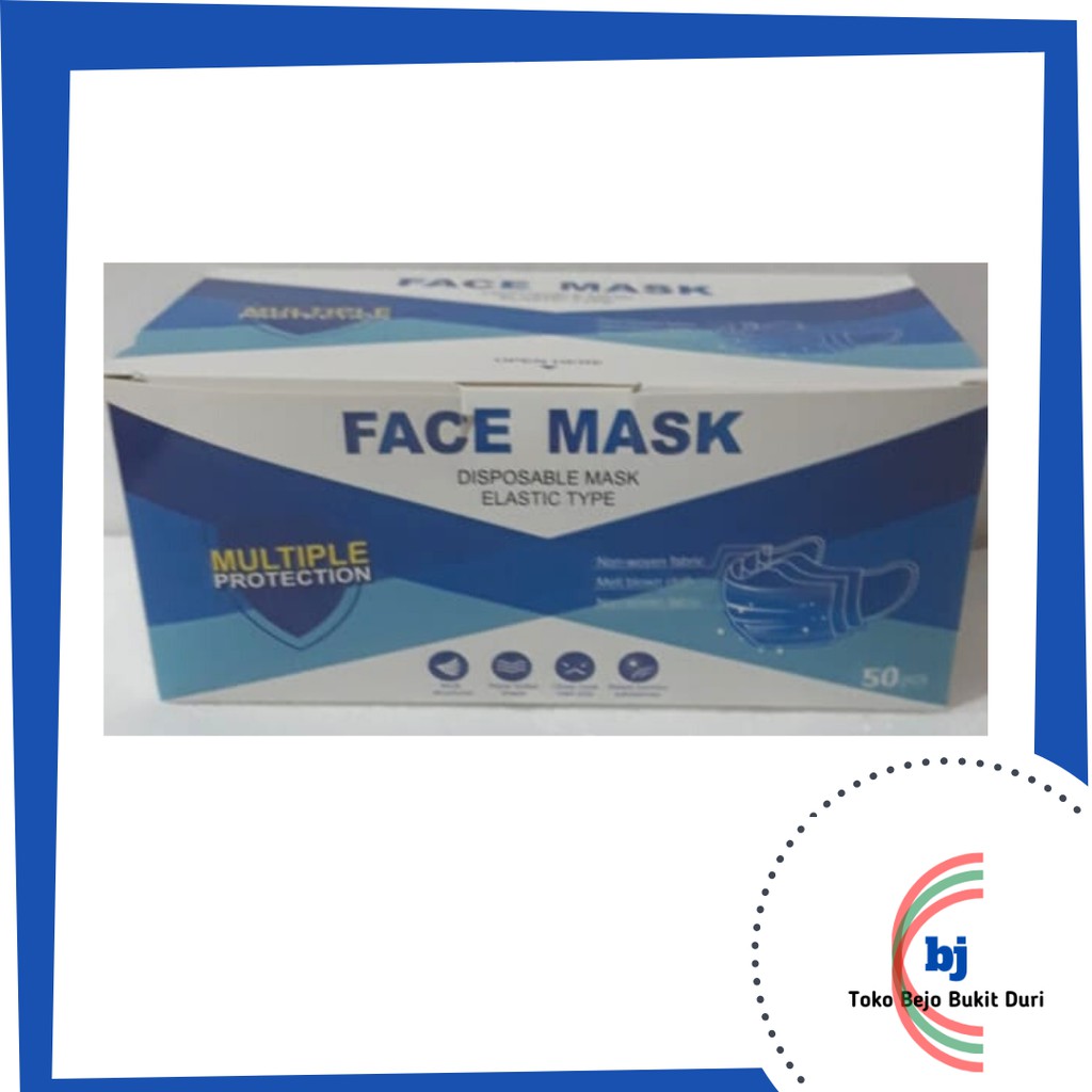 Face Mask Disposable Elastic Mask 50 pcs