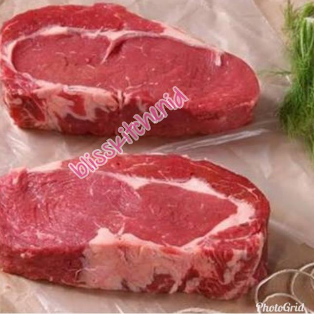 

✽ Daging Sapi Impor AUS Rib Eye / Cube Roll Beef Steak Grade A 200gr ☟