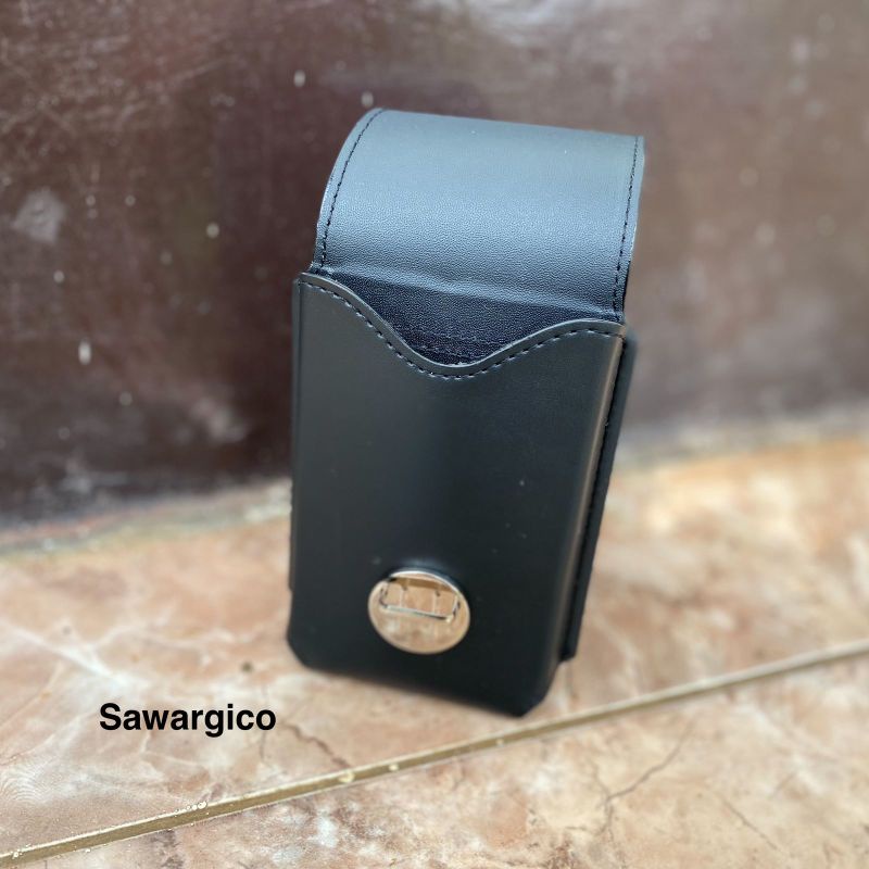 Sarung hp pinggang logo satpam kulit