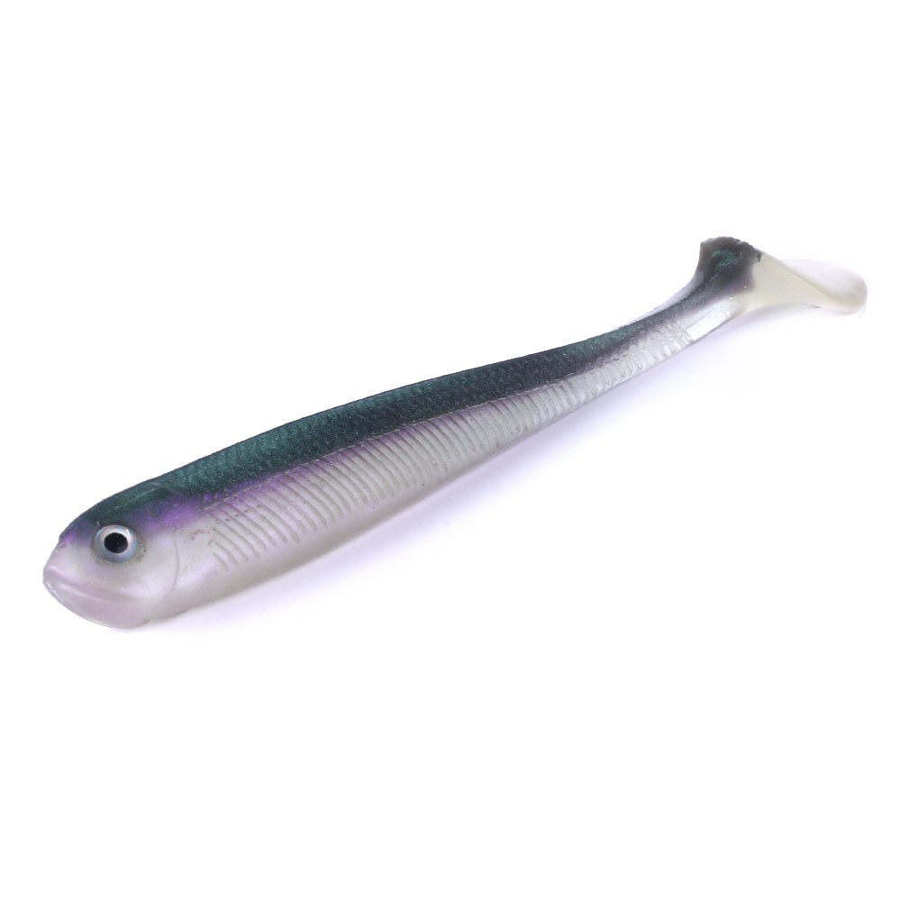 HENGJIA 6PCS/Bag 9cm/4.6g Soft Bait Fishing Lure 3D Eye T Tail Artificial Bait Pike Silicone Worm Bait