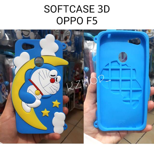 Softcase 3D Hp Oppo F5 Case Silikon Cover Karakter Kucing Lucu