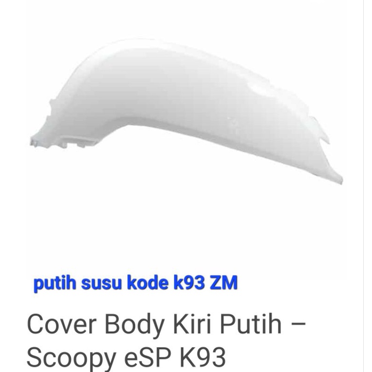 83600 K93 N00ZQ Cover Body Scoopy New Esp Putih 2017-2018 Per Pcs Asli Ahm