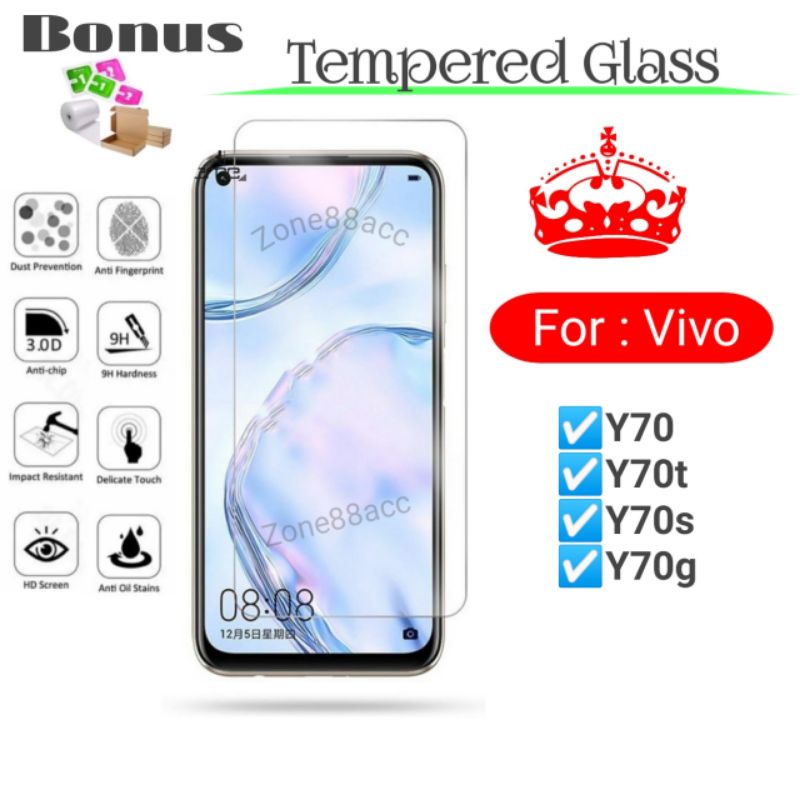 Antigores Tempered Glass Screen Guard protector Vivo Y70 Y70s Y70t Y70G t s G TG Bening Antiblue Spy Blue light Full Garskin Lensa Lens Pelindung Layar 9D