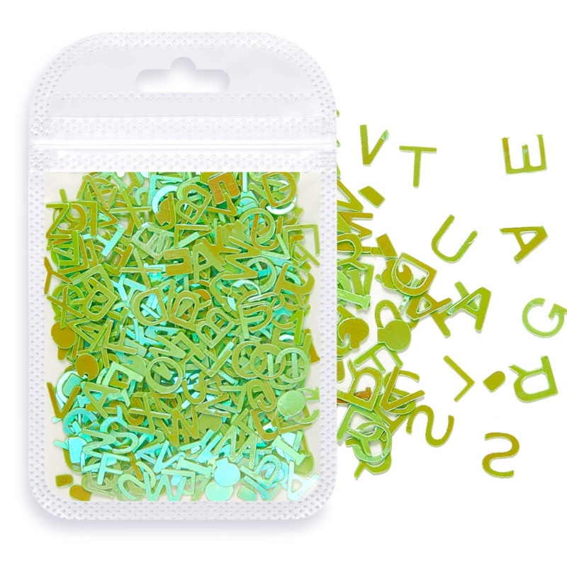 SIY English Letter Glitter Confetti Resin Filler Alphabet Sequins Nail Art Decor