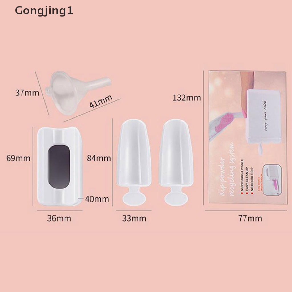 Gongjing1 Kotak Penyimpanan Glitter Kuku Untuk Manicure