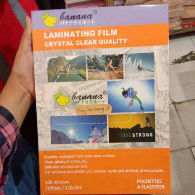 

[ PACK ] Plastik Laminating A4 Banana tebal 100 micron (isi 100 sheets)