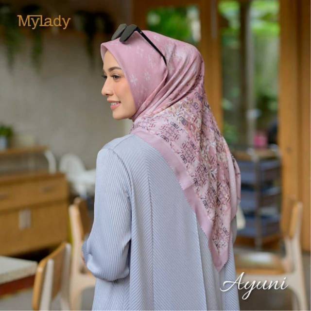 HIJAB MY LADY JILBAB AYUNI ORI KERUDUNG SEGI EMPAT MOTIF PREMIUM
