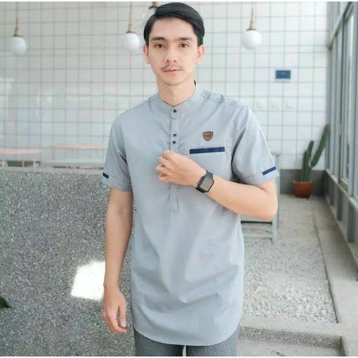 Baju Koko Kurta Dewasa Lengan Pendek Bahan Toyobo Tebal Dan Adem M L XL XXL XXXL