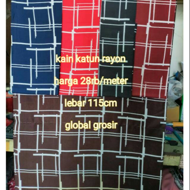 KAIN KATUN RAYON KOTAK