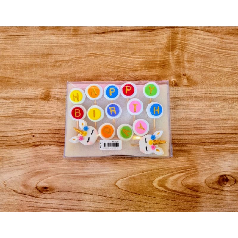 

Gumpaste Kembang Gula Karakter HBD Happy Birthday Unicorn