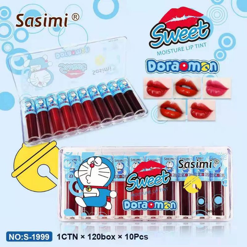 [PER PACK] LIP TINT SASIMI LIP COLORS KARAKTER ISI 10 PCS