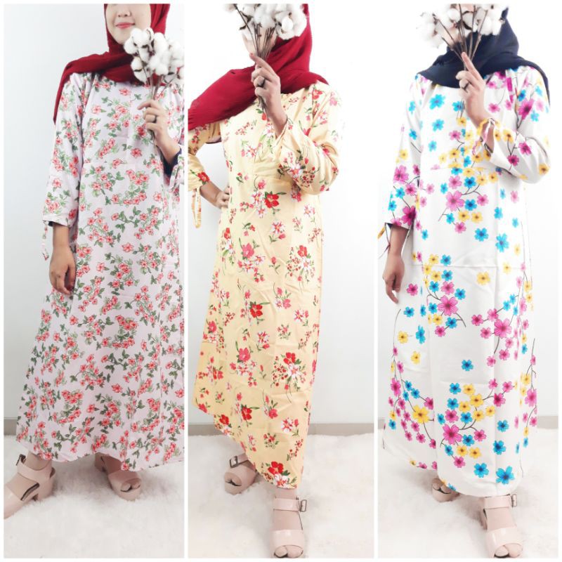 WMS Gamis Bunga Katun Jepang