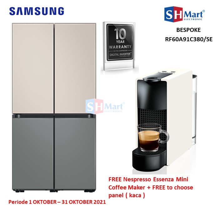 SAMSUNG KULKAS 4 PINTU BESPOKE RF60A91C380/SE FRENCH DOOR KAPASITAS 644L  (MEDAN)