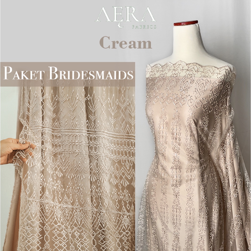 Paket BRIDESMAID PREMIUM / Seragam Keluarga/ Lamaran/ Wisuda - CREAM