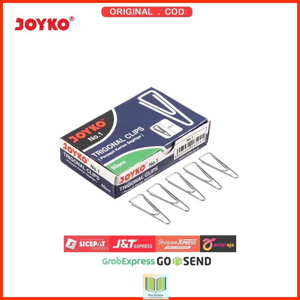 

Trigonal Clip / Klip / Penjepit Kertas Joyko No.1