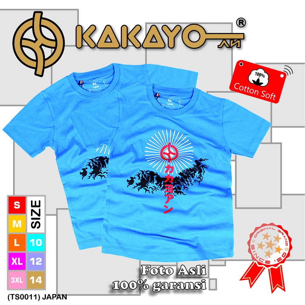Kakayo Kids/kaos anak laki laki/baju anak cowok/atasan anak/baju anak jepang/sablon/distro /cotton