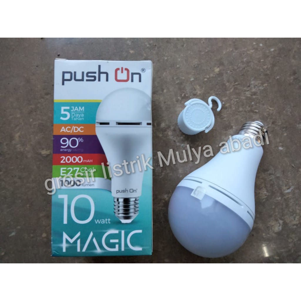 Push On 10watt Emergency Bohlam Led Magic AC/DC/lampumurah/kota bandung