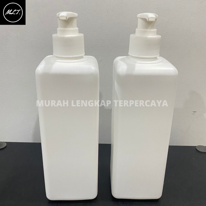 BOTOL PUMP 500ML KOTAK HDPE PUTIH / BOTOL KOTAK PUMP 500ML HDPE PUTIH / BOTOL KOTAK 500ML PENCET POMPA HDPE PUTIH 500 ML POMPA PENCET HDPE PUTIH DOFF HDPE PUTIH POMPA PENCET / BOTOL SABUN KOTAK 500ML PUTIH HDPE DOFF