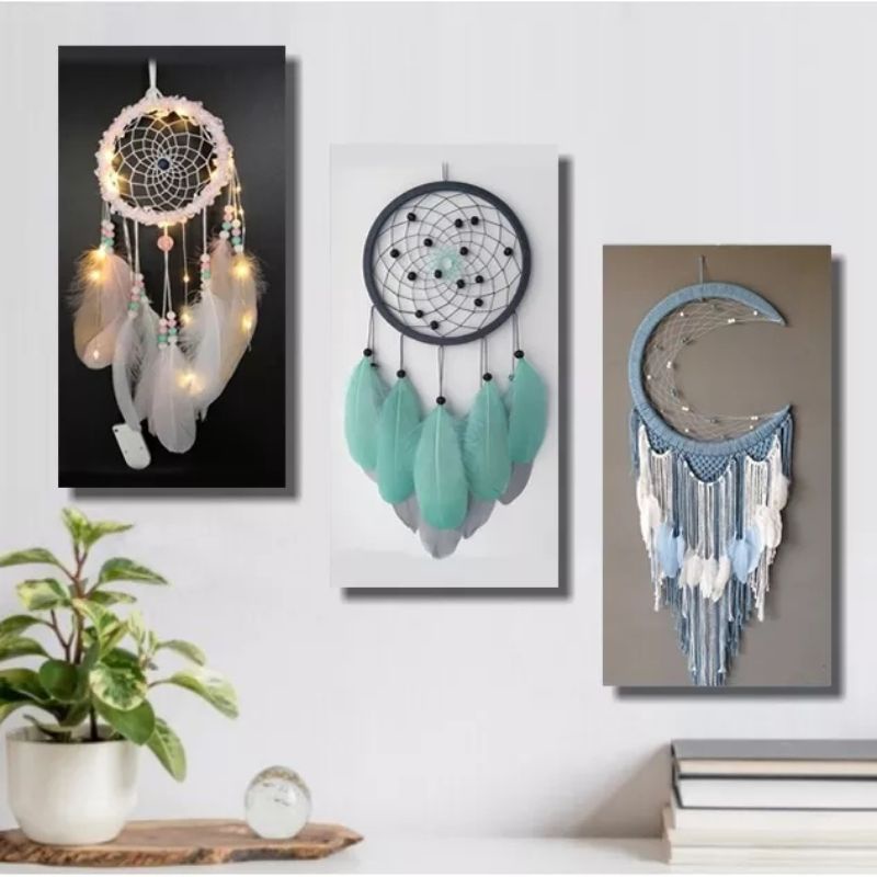 SIZE 20X30cm Hiasan Dinding Gambar Macrame Pajangan Ruang Tamu Dekorasi Kamar Tidur Walldecor Poster Kayu Tema 