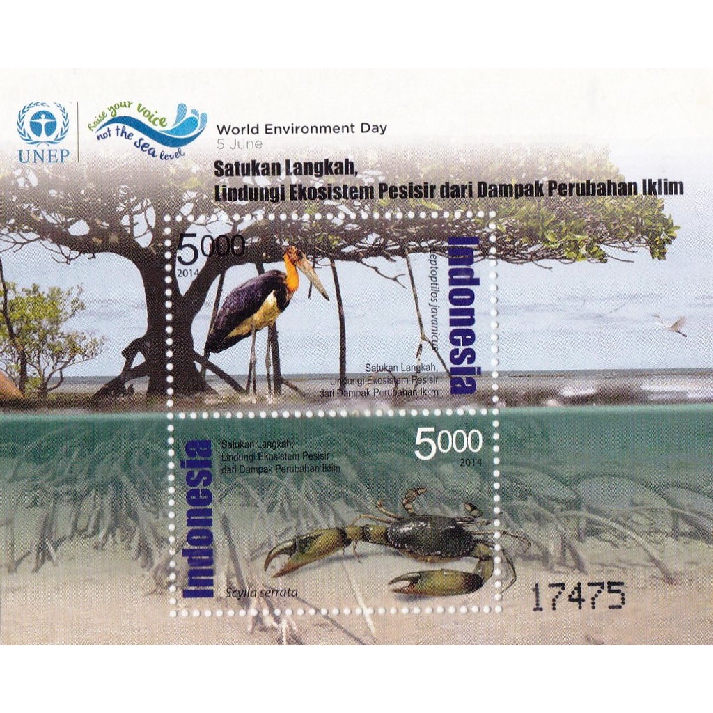 

Perangko Indonesia 2014 Hari Lingkungan Hidup Dunia Souvenirsheet MNH