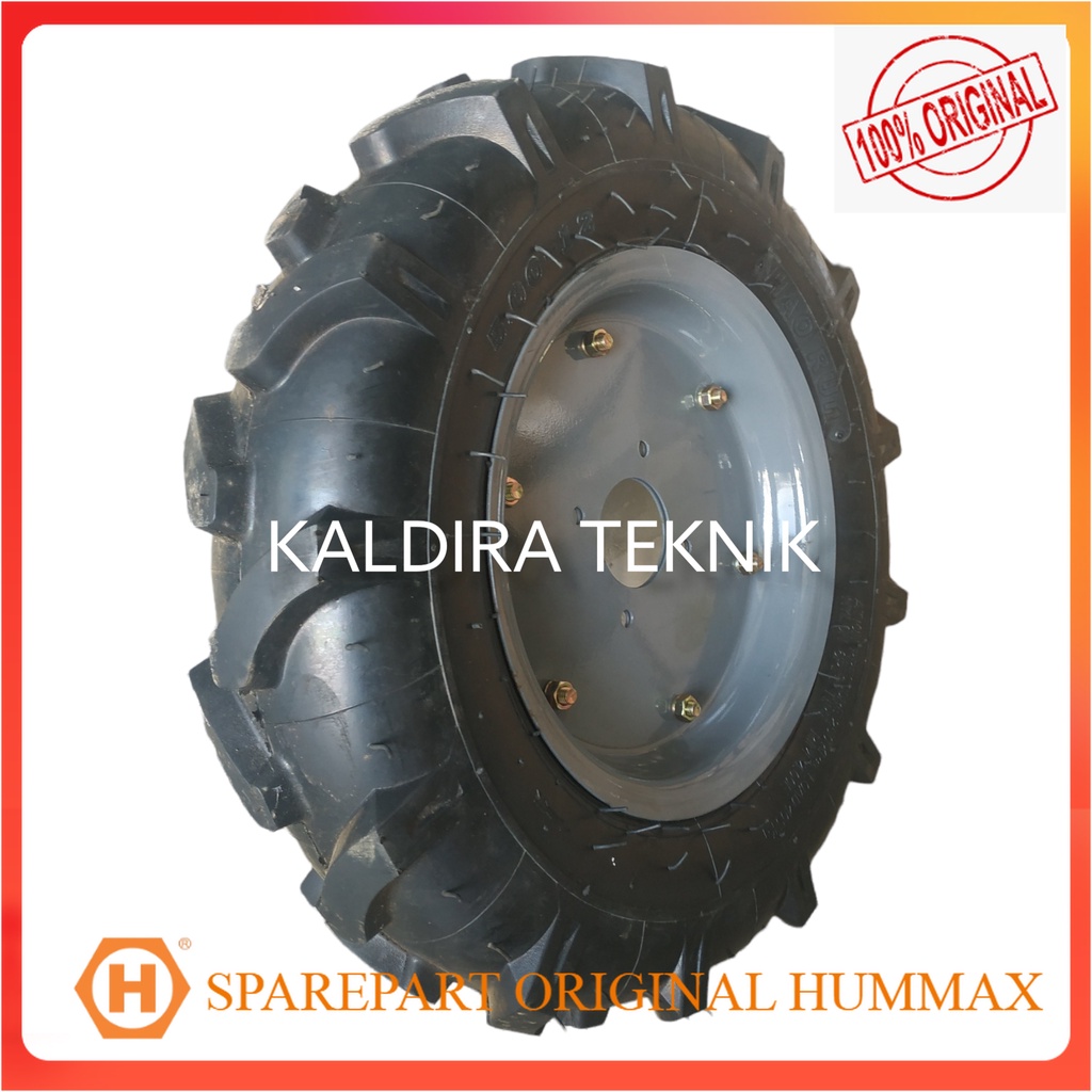 Roda Karet Cultivator Ring 8 Ukuran 4.00-8 (Ban dan Velg)