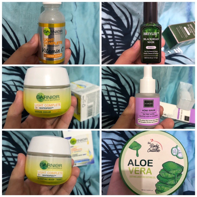preloved garnier serum , garnier serum cream spf 36, garnier sleeping mask, scarlett serum, breylee