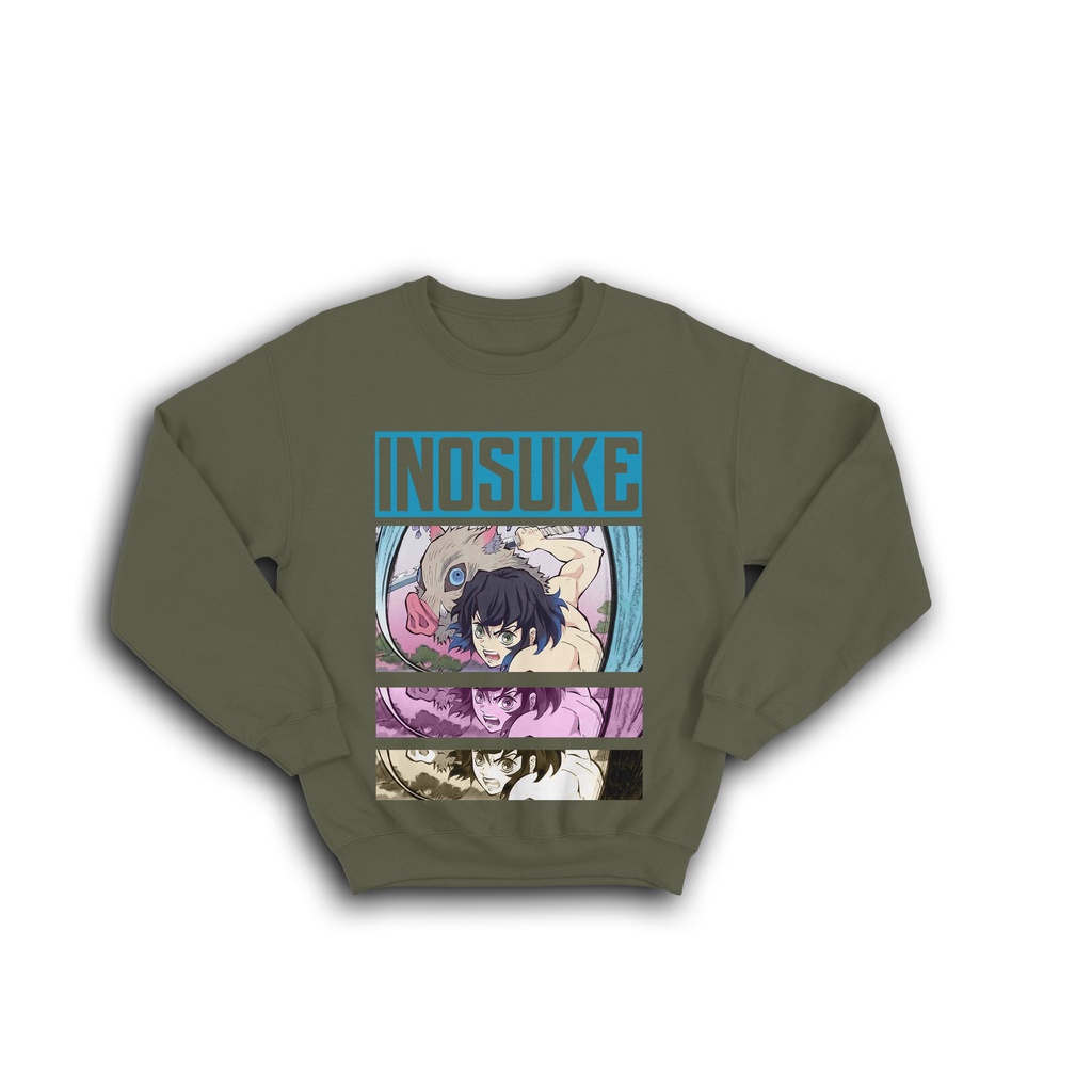 SWEATER CREWNECK SERIES DEMON SLAYER INOSUKE HASHIBIRA TANJIRO ANIME MANGA KIMETSU NO YAIBA