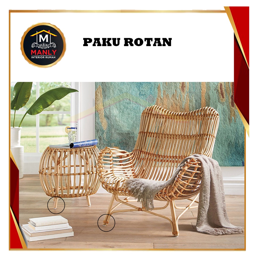 Skrup Paku Oval Rotan Alas Kaki Kursi Meja Lemari / Paku Rotan Tebal Isi 1 Pcs.