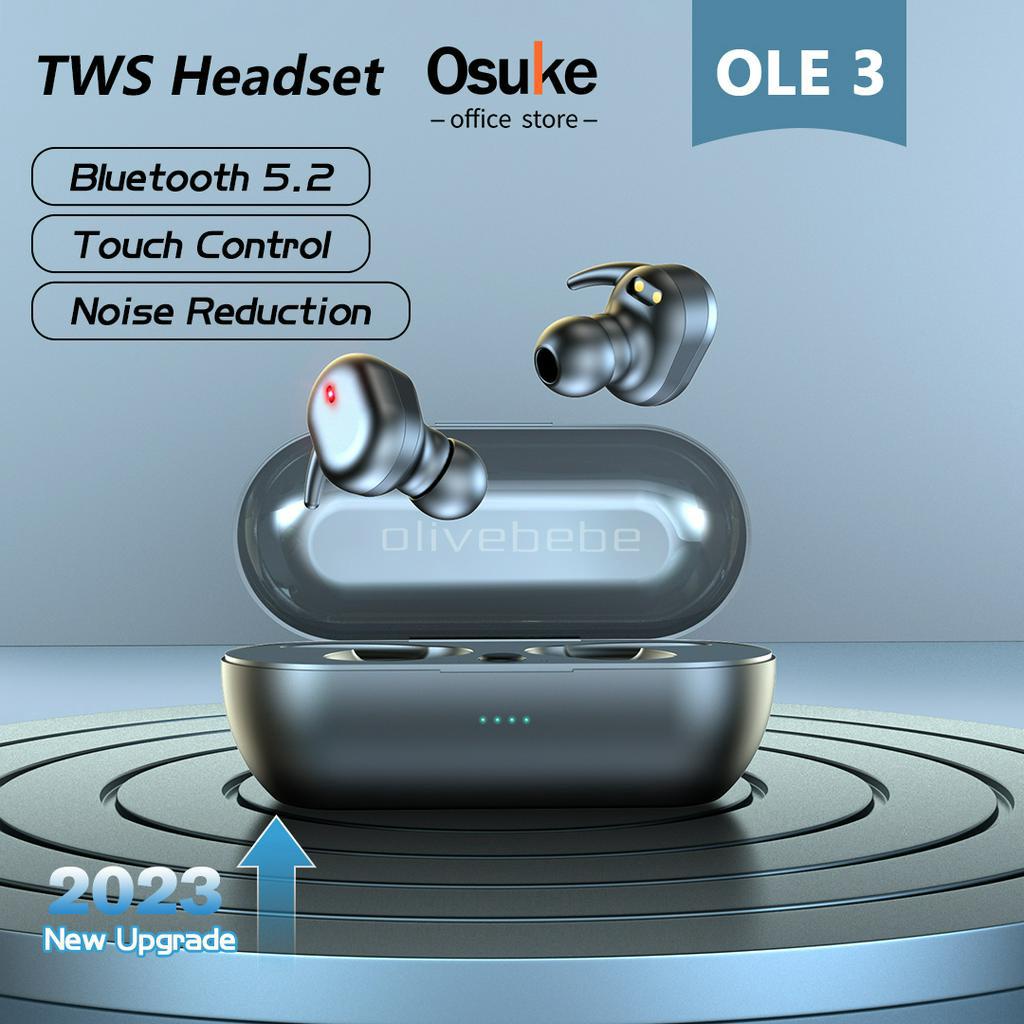 2023 NEW Upgrade OLE 3 Headset Bluetooth 5.2 TWS Wireless Earphones Full Bass HIFI Stereo Sound Waterproof Sport In-ear Earbuds with Mic