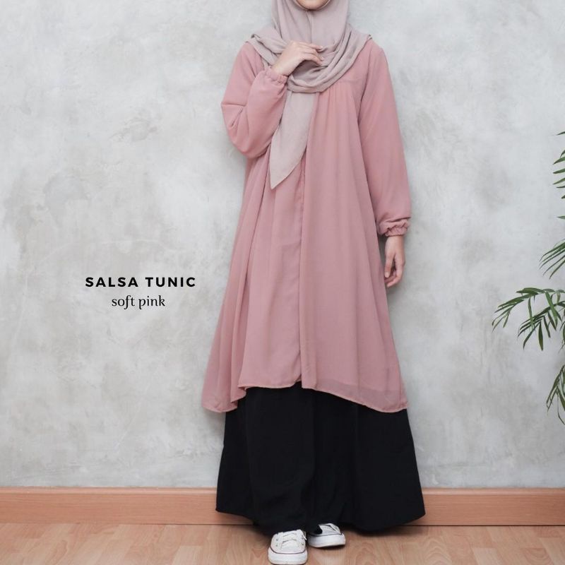 TUNIK KANCING SET ROK / OUTER WANITA SET ROK