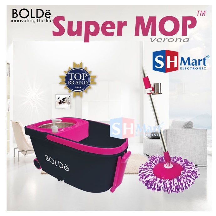 ALAT PEL PUTAR BOLDE SUPER MOP VERONA STAINLESS STEEL (MEDAN)