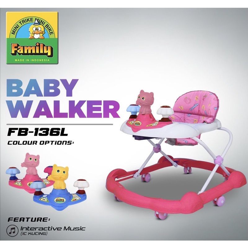 Baby  Walker  Family FB 136 L  /  NEW ADA MUSIK / BABY STROLER WALKER FAMILY TYPE 136