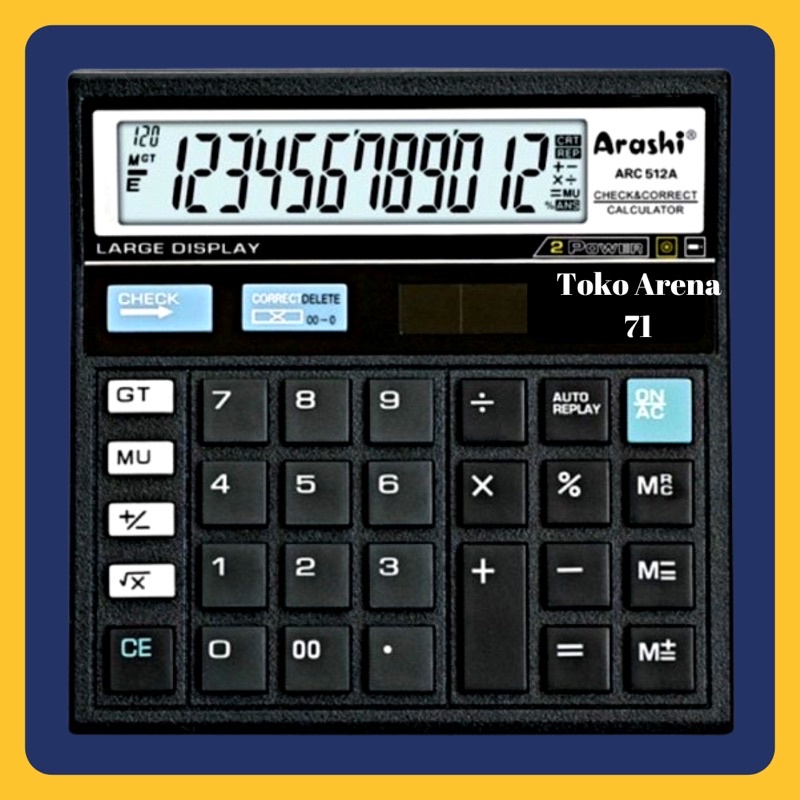 

Kalkulator Calculator 12 Digits Arashi ARC 512A 512 A