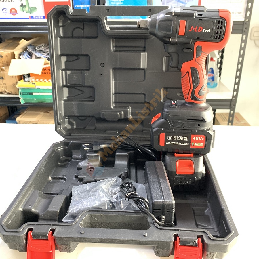 CORDLESS IMPACT WRENCH JLD 48VOLT PEMBUKA BAUT JV88-48 BRUSHLESS BOR BATERAI