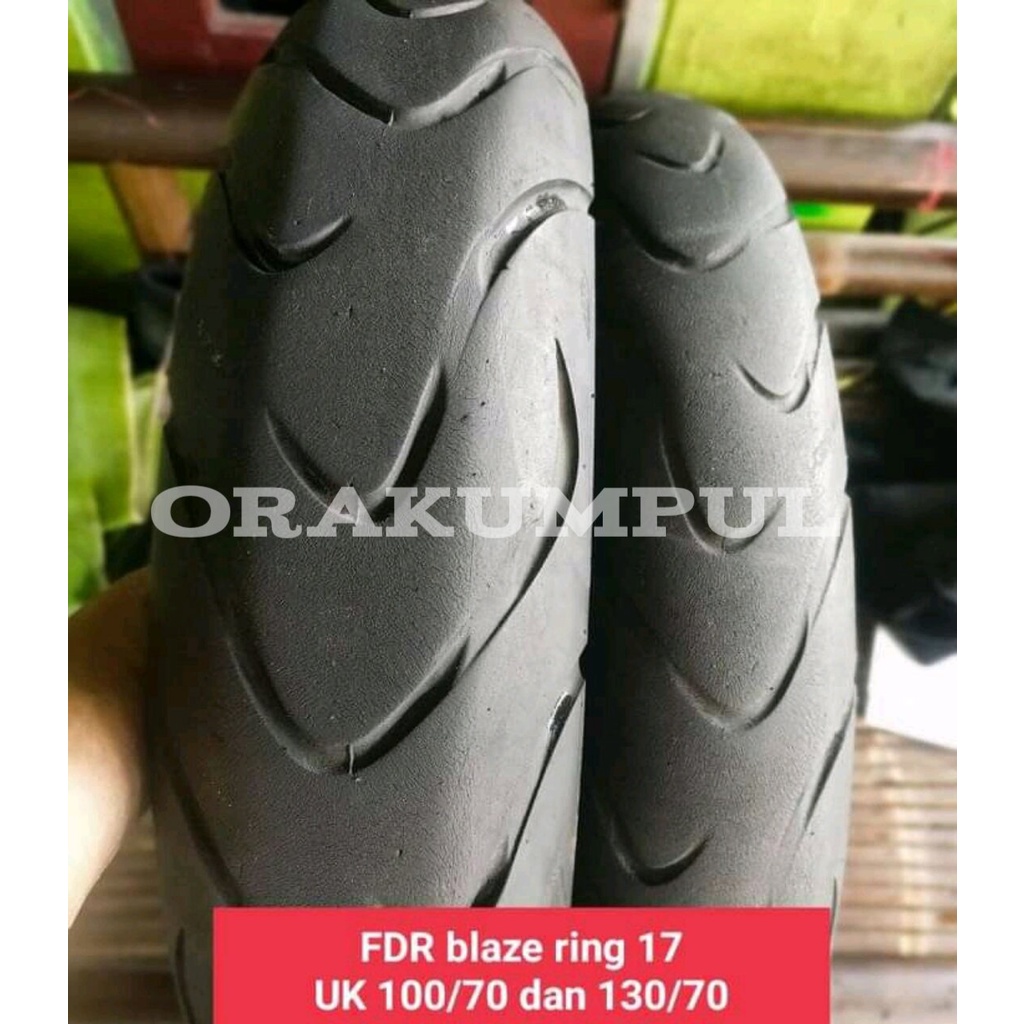 Ban Motor FDR Blaze ring 17 sepasang ukuran 100/70 dan 130/70 Ban Motor Tubles depan Dan belakang ri