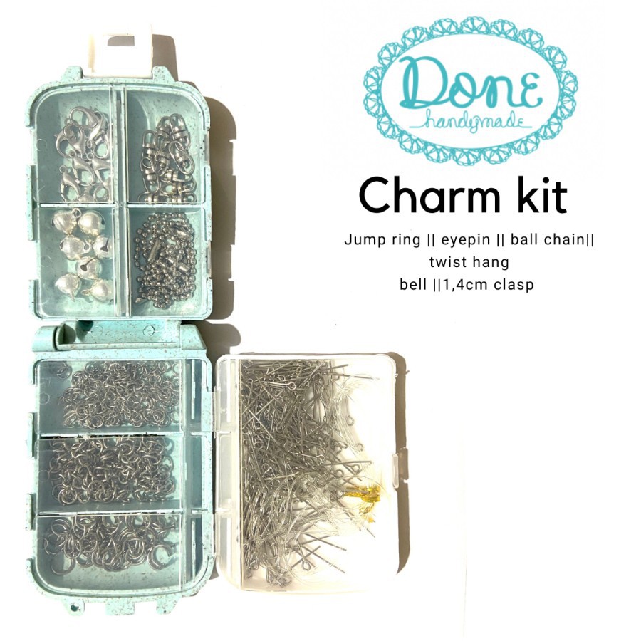 Paket hemat pemula diy kit charm gantungan kunci keychain masker strap