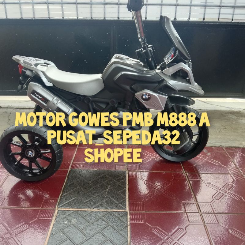 Motor Gowes  Mainan PMB M888A roda tiga original BONUS BELL  ban karet MUSIK