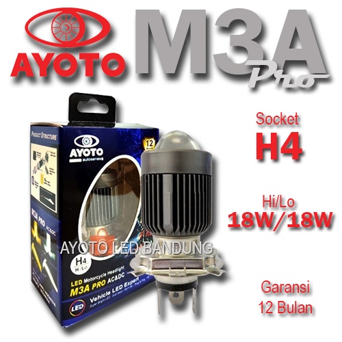 Lampu LED AYOTO M3A Pro H4/HS1