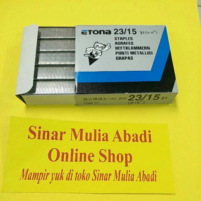 

Isi Staples Etona ukuran 2315 ( 23/15 )