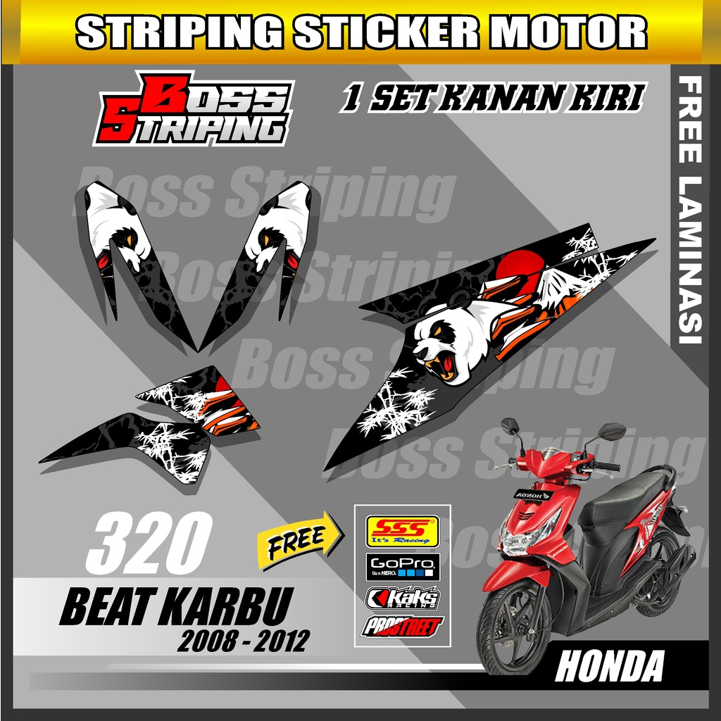 Striping Beat Karbu 2008 2009 2010 2011 2012 setiker sticker stiker variasi semi full beat karbu mot