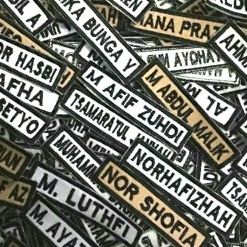 Emblem-Patch- Bordir Nama Dada/ Name Tag/ Badge/ Papan Nama Bordir Komputer Satuan -Patch-Emblem.
