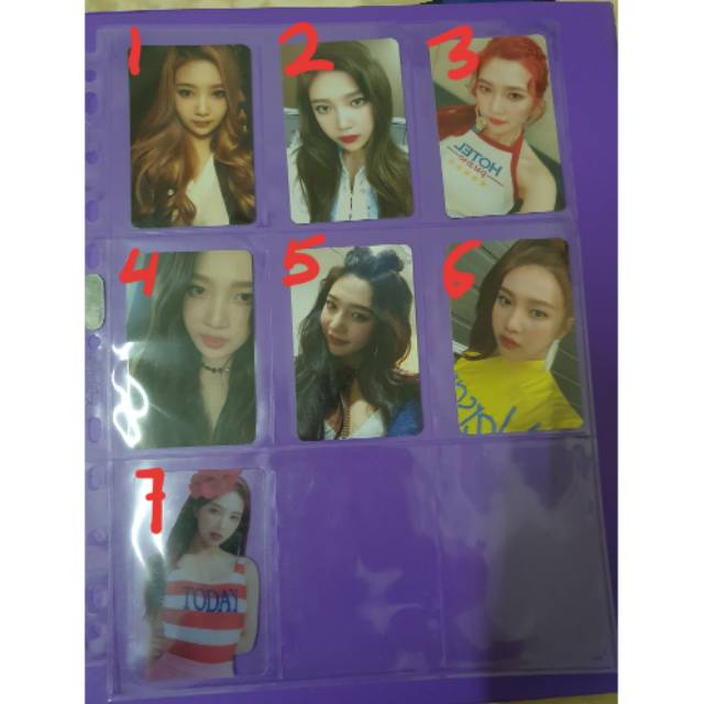 Red Velvet JOY Photocard [ OFFICIAL FROM ALBUM & SMTOWN MUSEUM ]