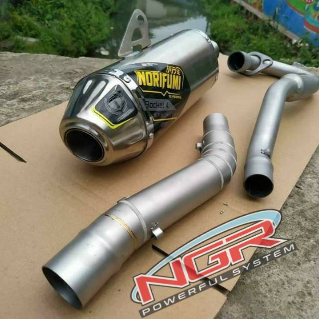 KNALPOT NORIFUMI PIPA SANBLAS KLX, CRF, DTRACKER, TRAIL TIGER, TRAIL FU, TRAIL SCORPIO