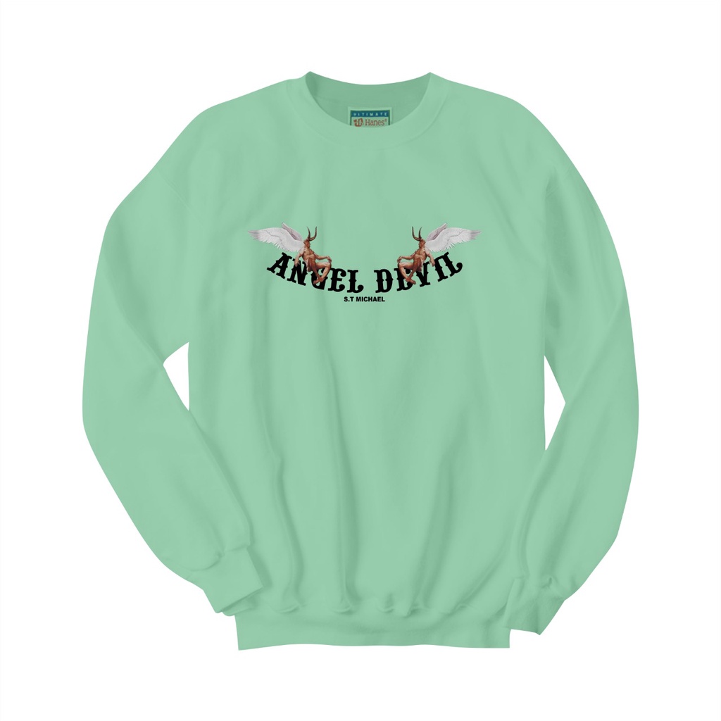 SWEATER CREWNECK WANITA ANGEL DEVIL SIZE M-XXL