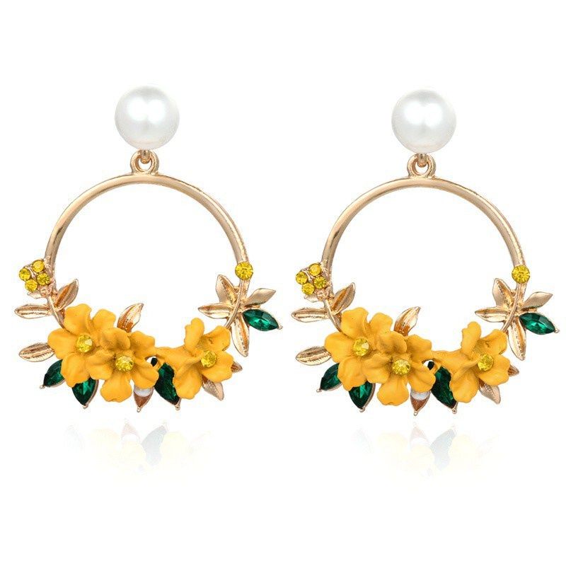 Anting flower bundar import