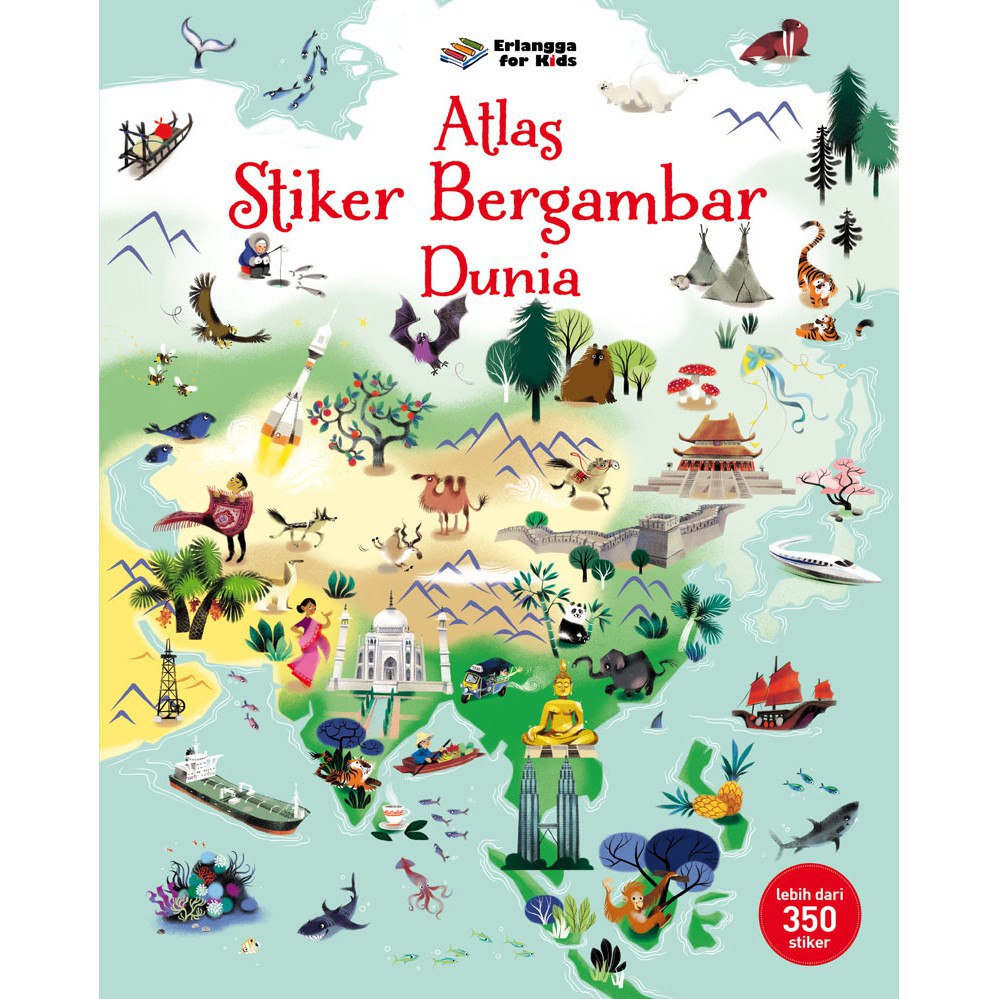 Buku Erlangga ANAK 2009000020 ATLAS STIKER BERGAMBAR DUNIA
