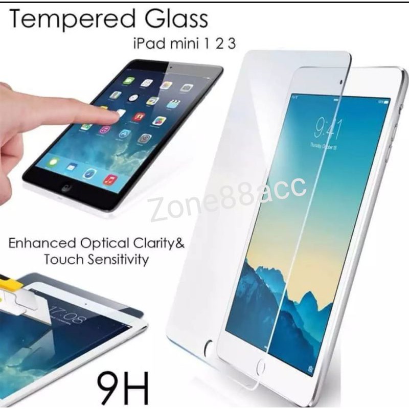 Ipad Mini 1 2 3 Mini 1 Mini 2 Mini 3 Antigores Bening Blue Ceramic Antiblue Tempered Glass Screen Guard protector Pelindung layar TG